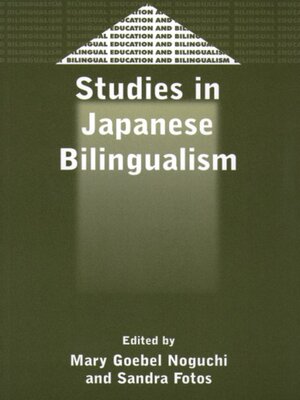 cover image of Studies in Japanese Bilingualism
